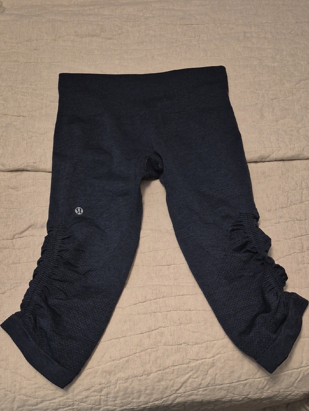 Lululemon In The Flow Crop II Heathered Deep Navy - Picture 7 of 11